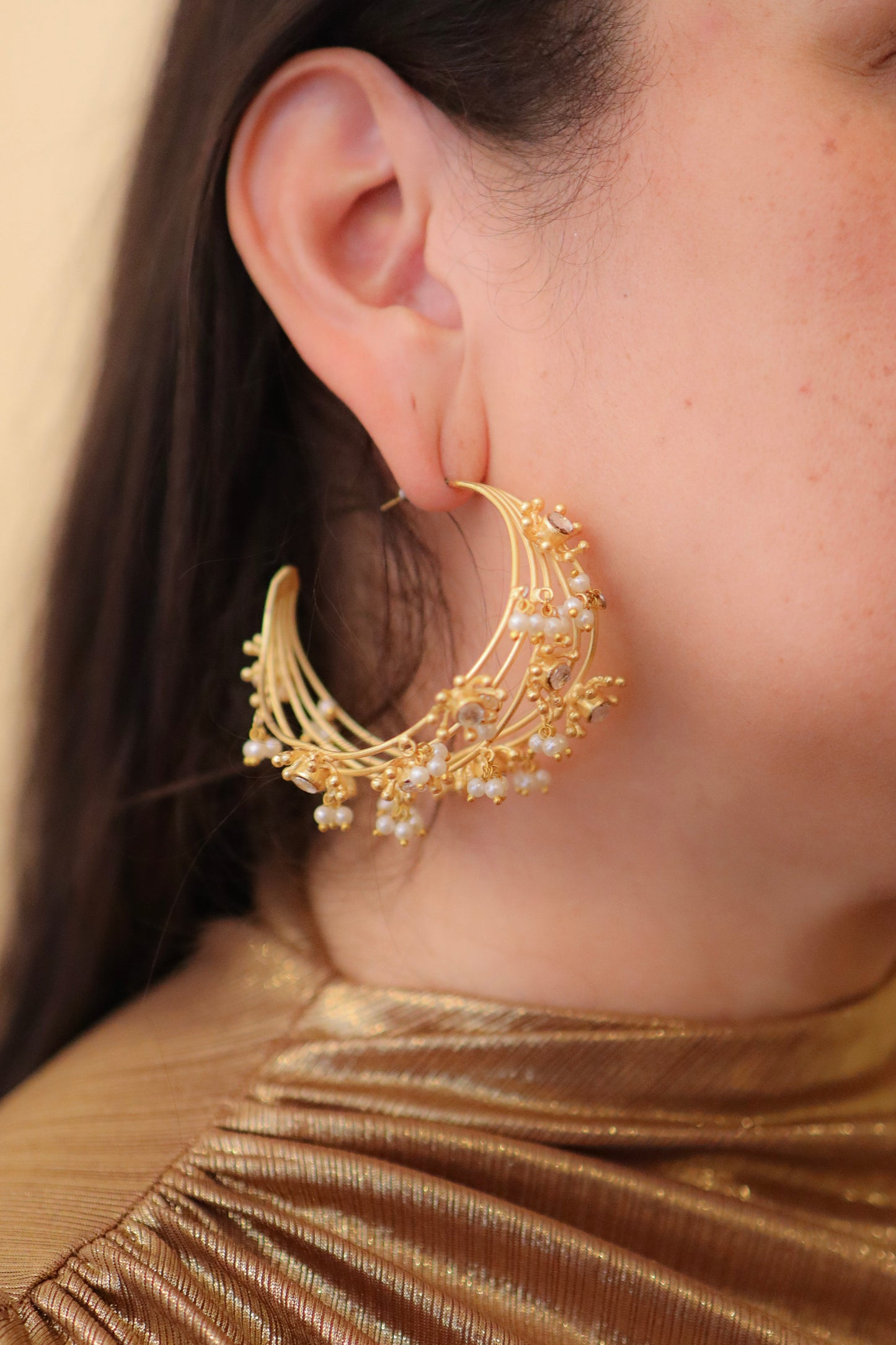 Crystal Arc Earrings