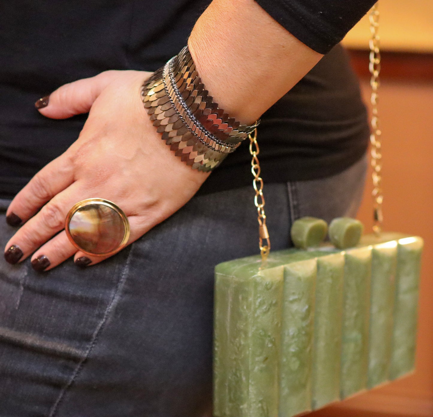 Threaded Elegance Cuff