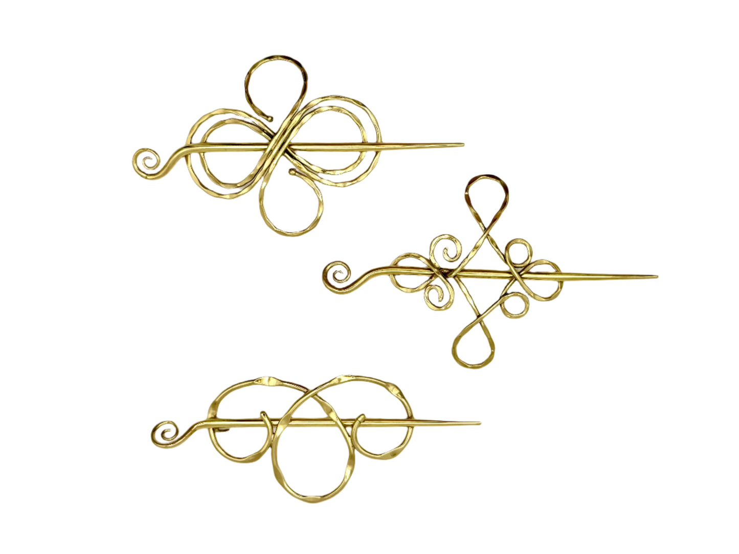 Brass Whisper 2 Piece Hair Pin