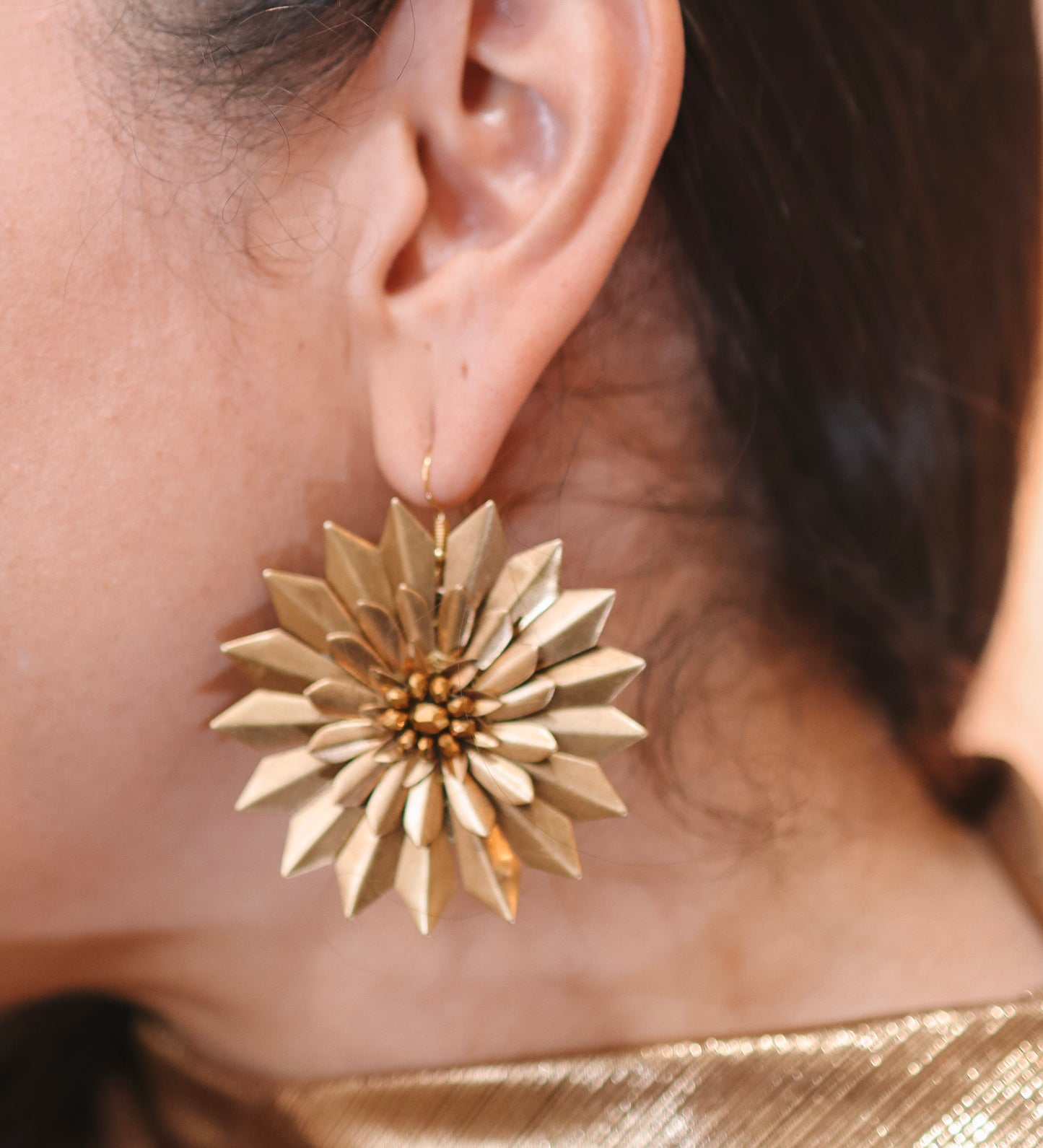 Brass Bloom Earrings