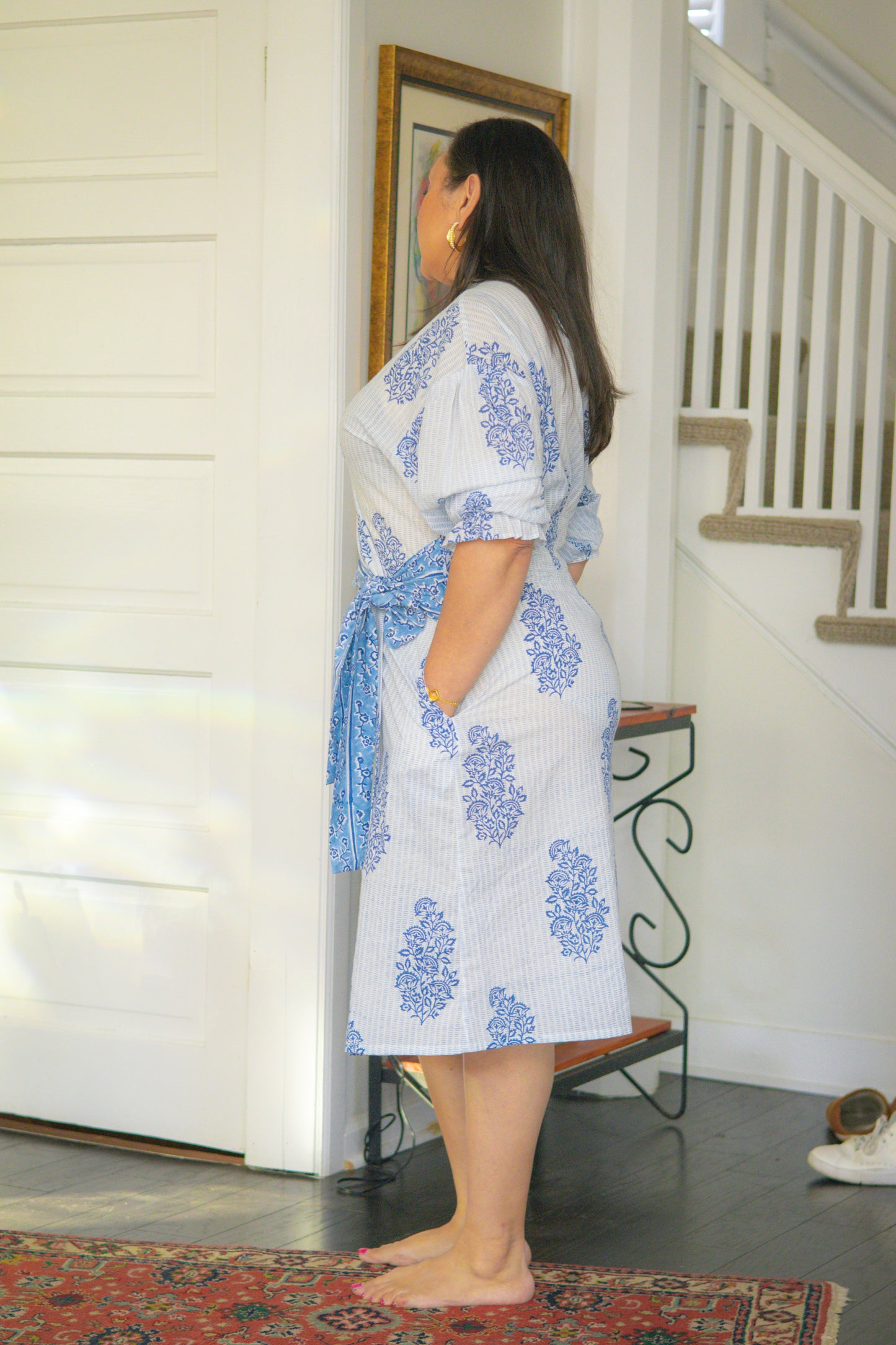 Indigo Breeze House Dress Robe