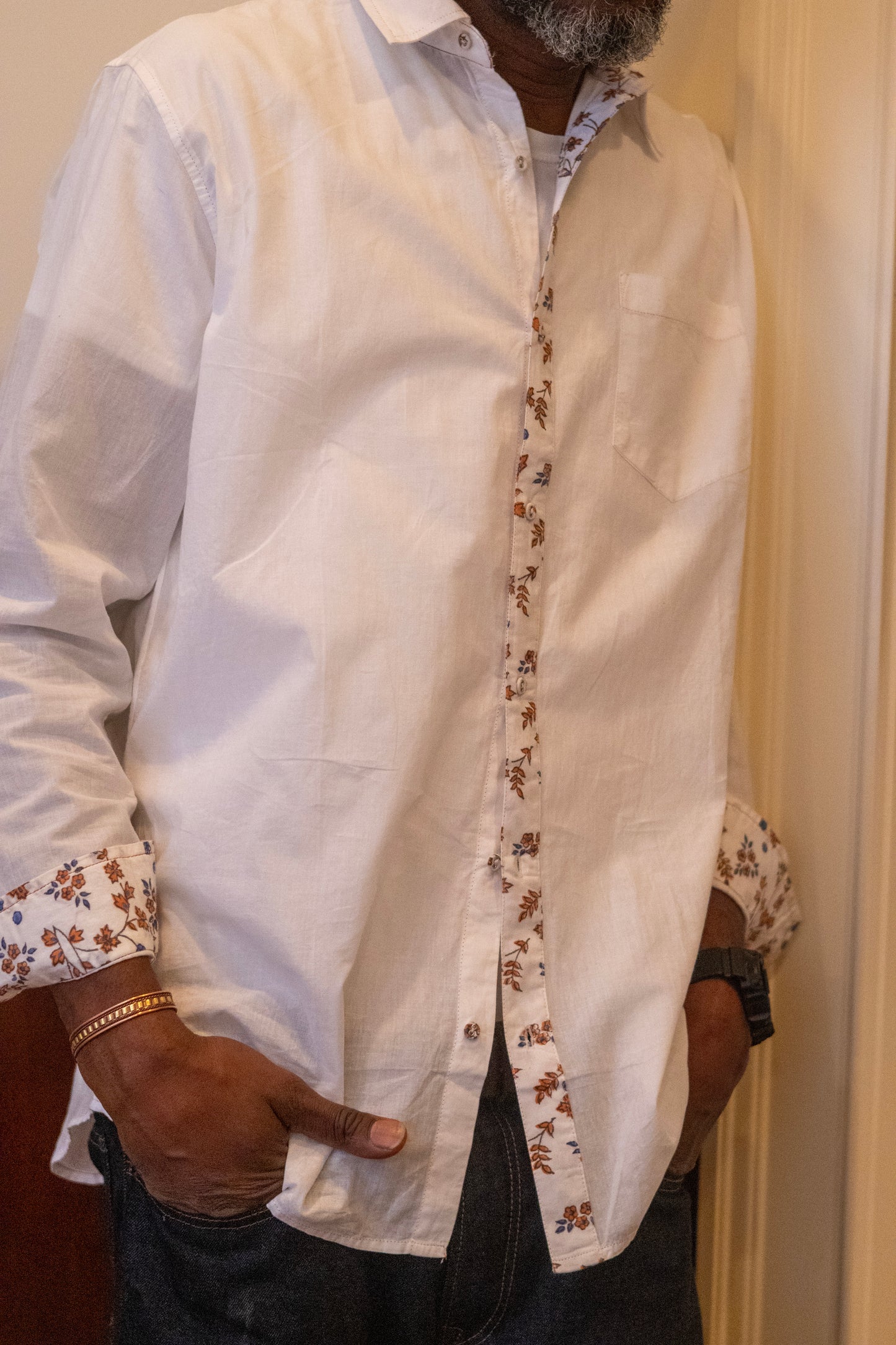 Petal Cascade Slim Fit Shirt